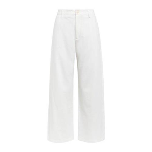Straight Trousers Maliparmi , White , Dames