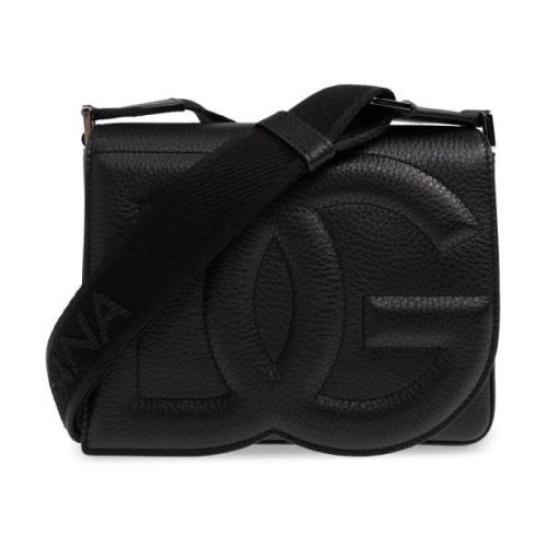 Medium DG Logo Tas schoudertas Dolce & Gabbana , Black , Heren