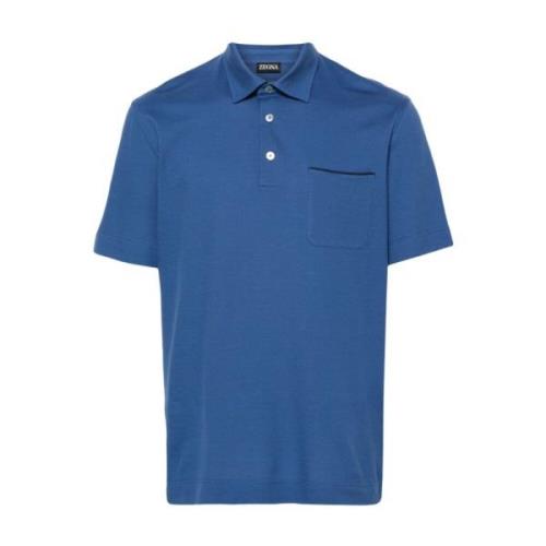 Polo Shirts Ermenegildo Zegna , Blue , Heren