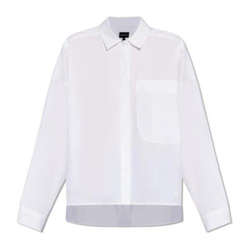 Overhemd met zak Emporio Armani , White , Dames