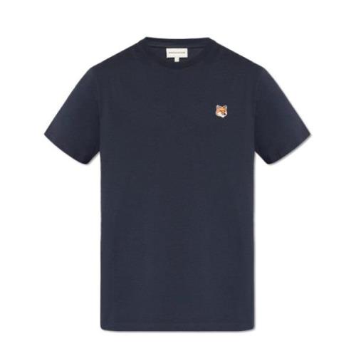 T-shirt met logo Maison Kitsuné , Blue , Heren