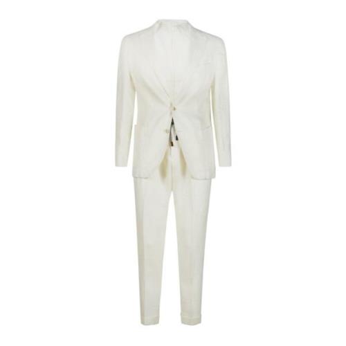 Single Breasted Suits Eleventy , Beige , Heren