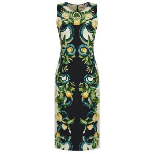 Elegante Mouwloze Midi Jurk Roberto Cavalli , Multicolor , Dames