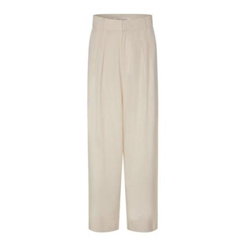 Cropped Trousers Rabens Saloner , Beige , Dames