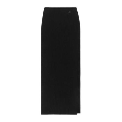 Maxi Skirts Courrèges , Black , Dames