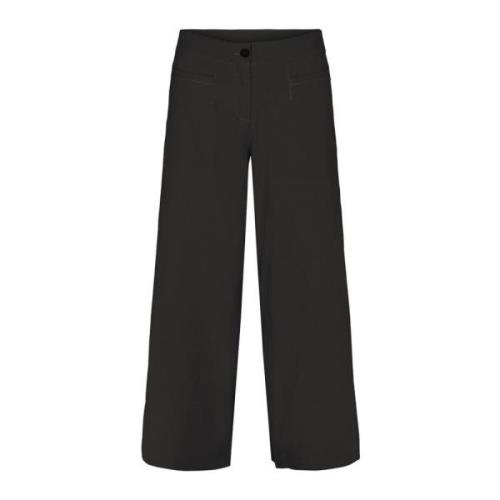 Wide Trousers LauRie , Black , Dames