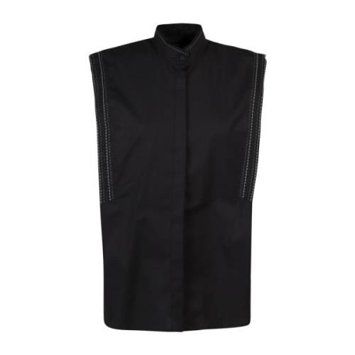 Zwarte Ss22 Dameskleding Shirts Dondup , Black , Dames