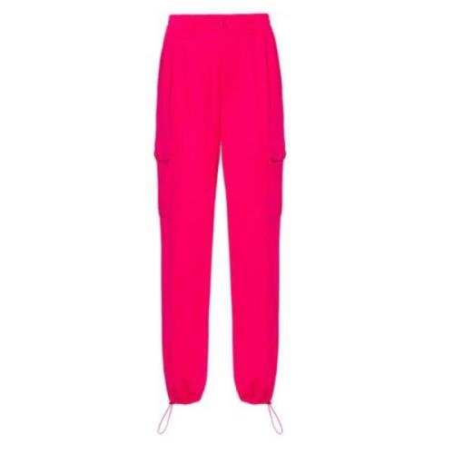 Tapered Trousers Twinset , Pink , Dames