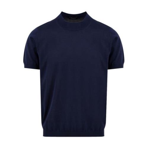 Blauwe T-shirt en Polo Collectie Drumohr , Blue , Heren