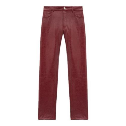Straight Trousers Courrèges , Red , Dames