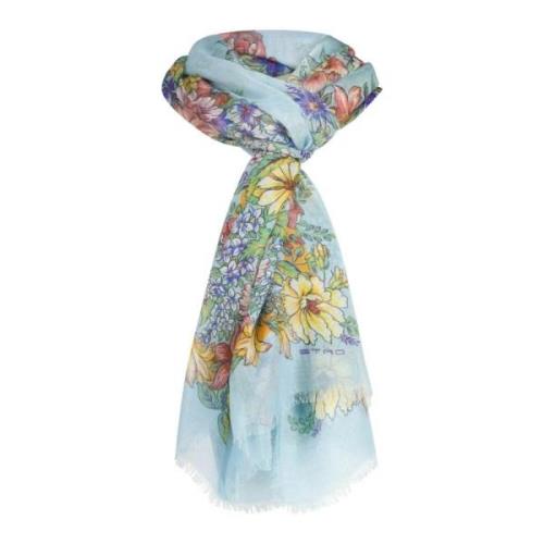 Bloemenprint Zijde Blend Sjaal Etro , Multicolor , Dames