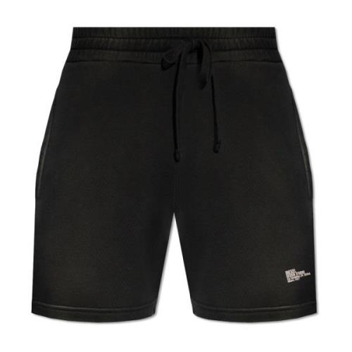 P-Stelt-N1 shorts met logo Diesel , Black , Heren