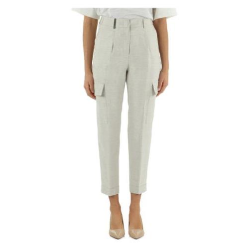 Trousers Peserico , White , Dames