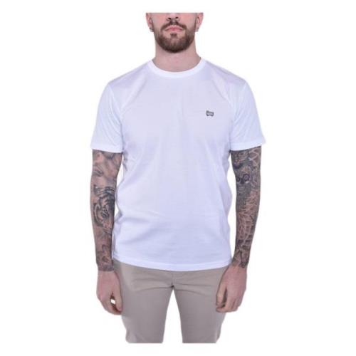 Wit Sheep Tee Ss24 Woolrich , White , Heren