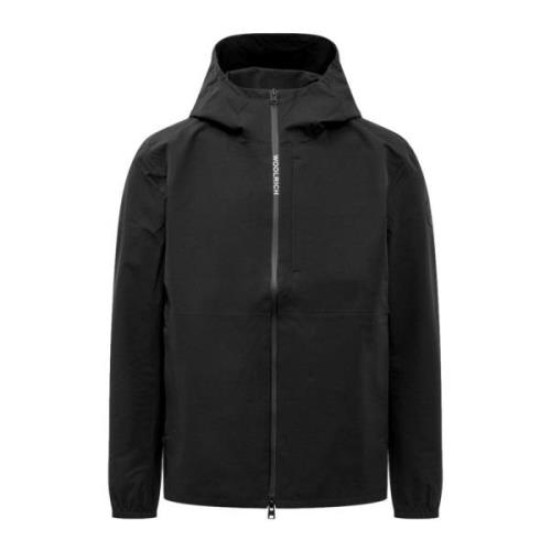 Waterdichte capuchon Pacific-jas in zwart Woolrich , Black , Heren