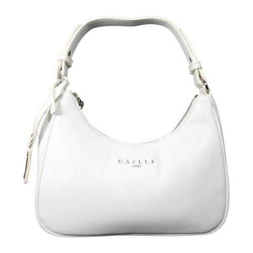 Witte Gladde Eco-leer Hobo Tas Gaëlle Paris , White , Dames