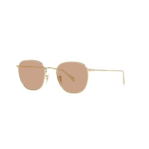 Geborsteld Goud Demo Lens Brillen Oliver Peoples , Yellow , Heren