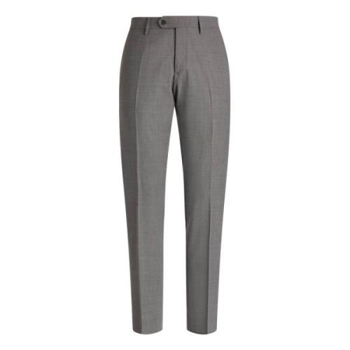 B Washable Wasbare wollen stretchbroek Boggi Milano , Gray , Heren