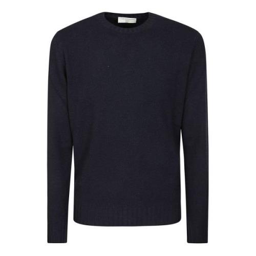 Geribbelde Crewneck Wol Kasjmier Trui Filippo De Laurentiis , Blue , H...