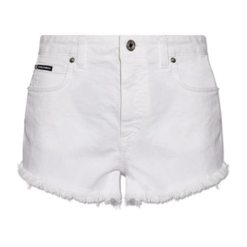 Denim shorts Dolce & Gabbana , White , Dames