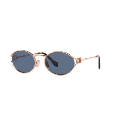 Rose Gold/Dark Blue Zonnebril SMU 52Ys Miu Miu , Pink , Dames