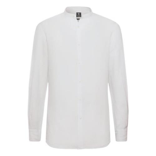 Regular Fit Linnen Overhemd Boggi Milano , White , Heren