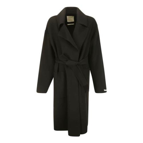 Single-Breasted Coats Sportmax , Black , Dames
