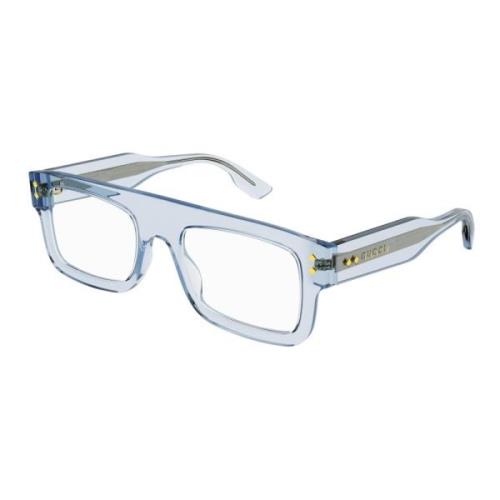 Transparent Light Blue Eyewear Frames Gucci , Blue , Unisex