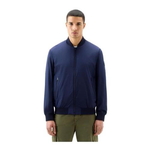 Stretch Bomberjack Maritime Blauw Woolrich , Blue , Heren