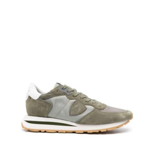 Tropez Leren Sneakers Mannen Philippe Model , Green , Heren