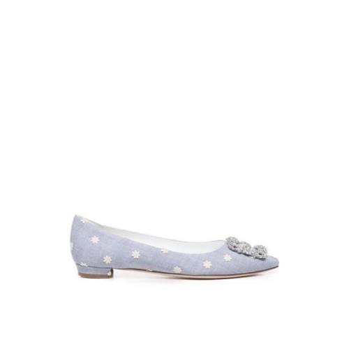 Ballerinas Manolo Blahnik , Blue , Dames