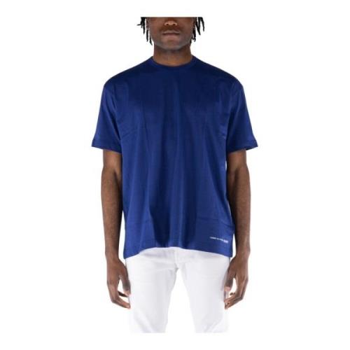 Oversized Logo T-Shirt Comme des Garçons , Blue , Heren