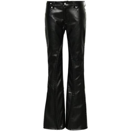 Leather Trousers Y/Project , Black , Dames