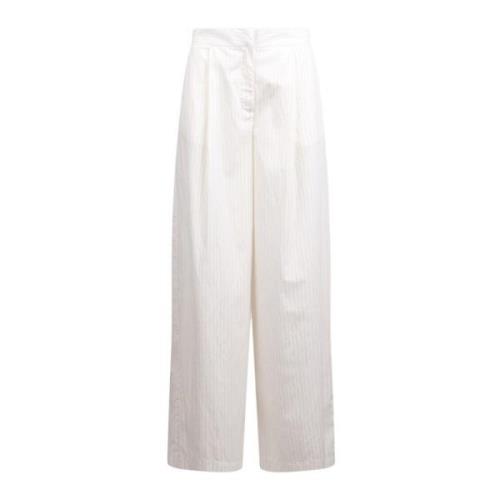 Wide Trousers Federica Tosi , White , Dames
