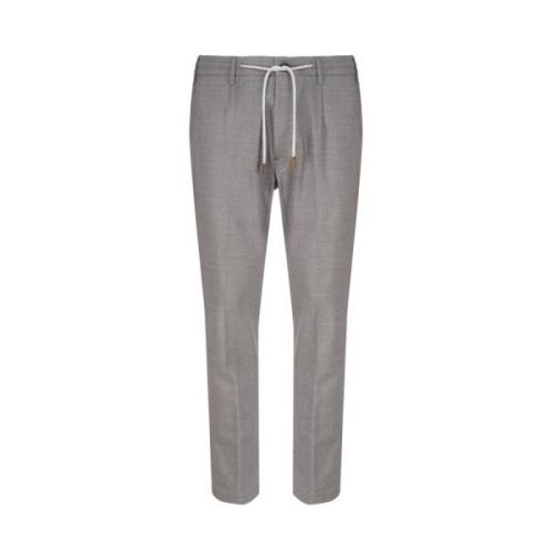 Slim-fit Trousers Eleventy , Gray , Heren