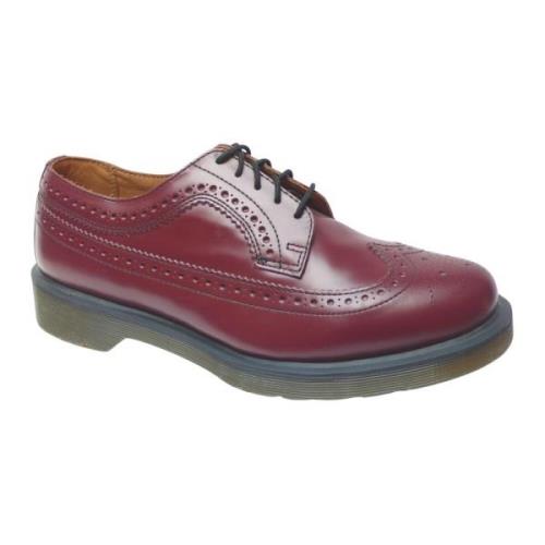 Vintage Bordeaux Leren Veterschoenen Dr. Martens , Red , Heren