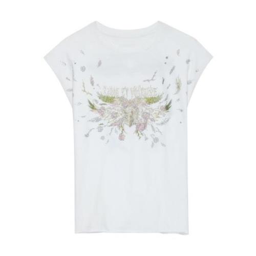 Concert Strass Mouwloos T-shirt Wit/Marine Zadig & Voltaire , White , ...