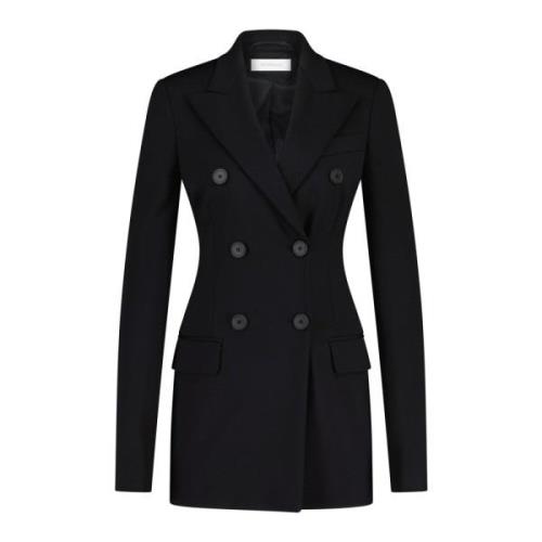 Double-Breasted Coats Sportmax , Black , Dames