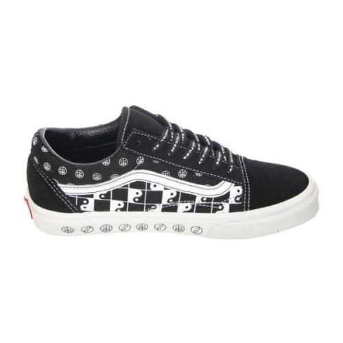 Leopard Print Lace-Up Sneakers Vans , Black , Heren