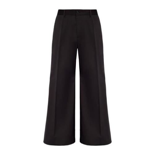Katoenen broek met wijde pijpen Dolce & Gabbana , Black , Heren