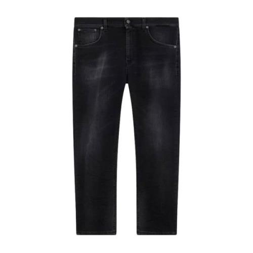 Cropped Jeans Dondup , Black , Heren