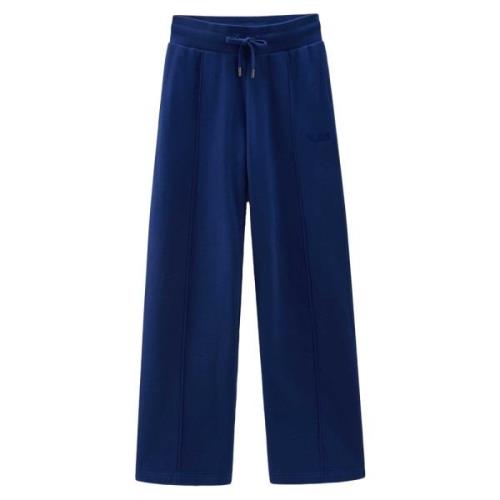 Straight Trousers Woolrich , Blue , Dames