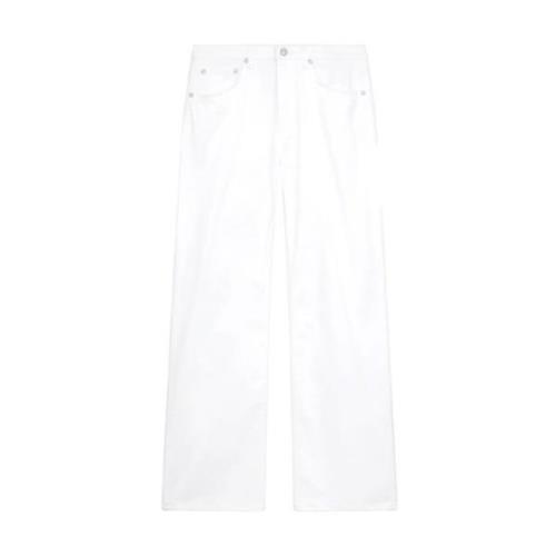 Wide Jeans Dondup , White , Dames