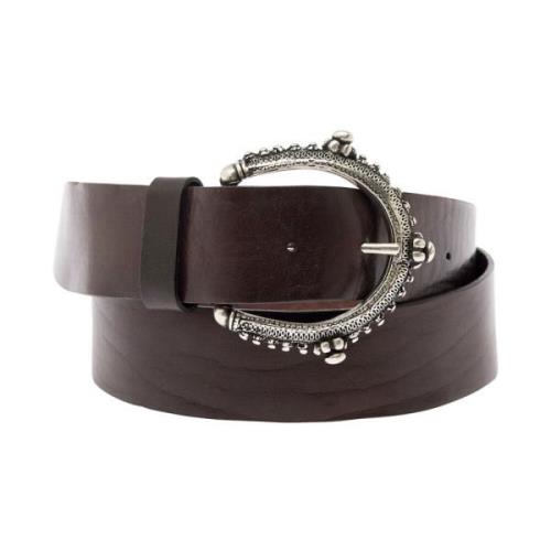 Bruine leren riem H.4 CM P.a.r.o.s.h. , Brown , Dames