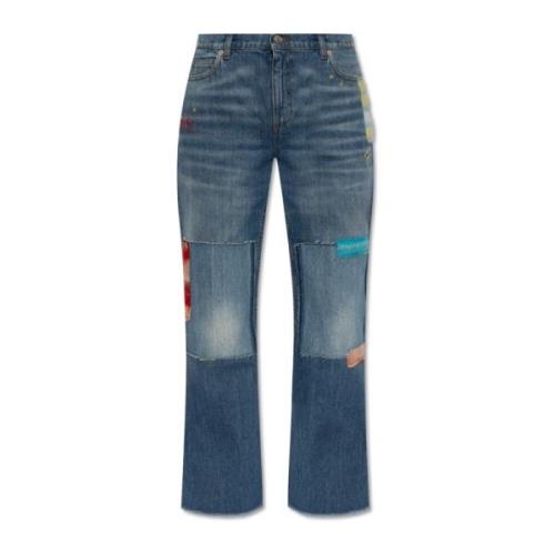 Jeans met patches Marni , Blue , Dames