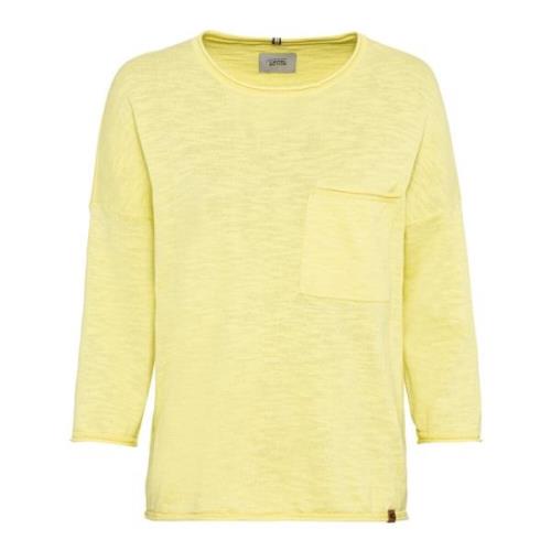 Round-neck Knitwear Camel Active , Yellow , Dames
