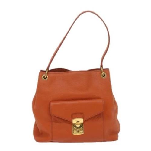 Pre-owned Leather shoulder-bags Miu Miu Pre-owned , Orange , Dames