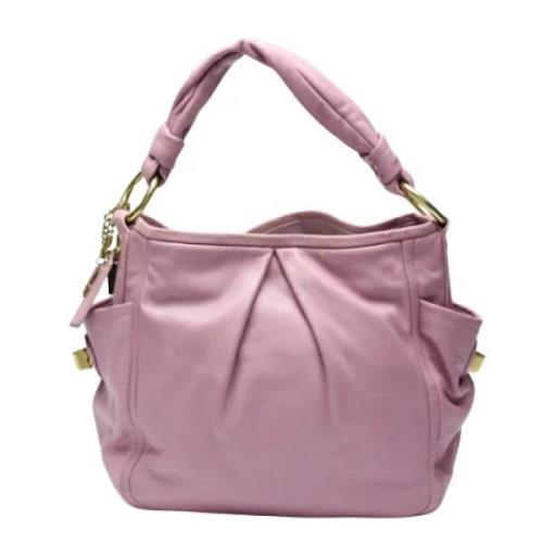 Pre-owned Leather handbags Coach Pre-owned , Purple , Dames