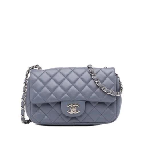 Pre-owned Leather crossbody-bags Chanel Vintage , Gray , Dames