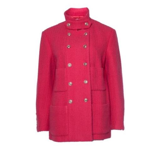 Pre-owned Wool outerwear Chanel Vintage , Pink , Dames